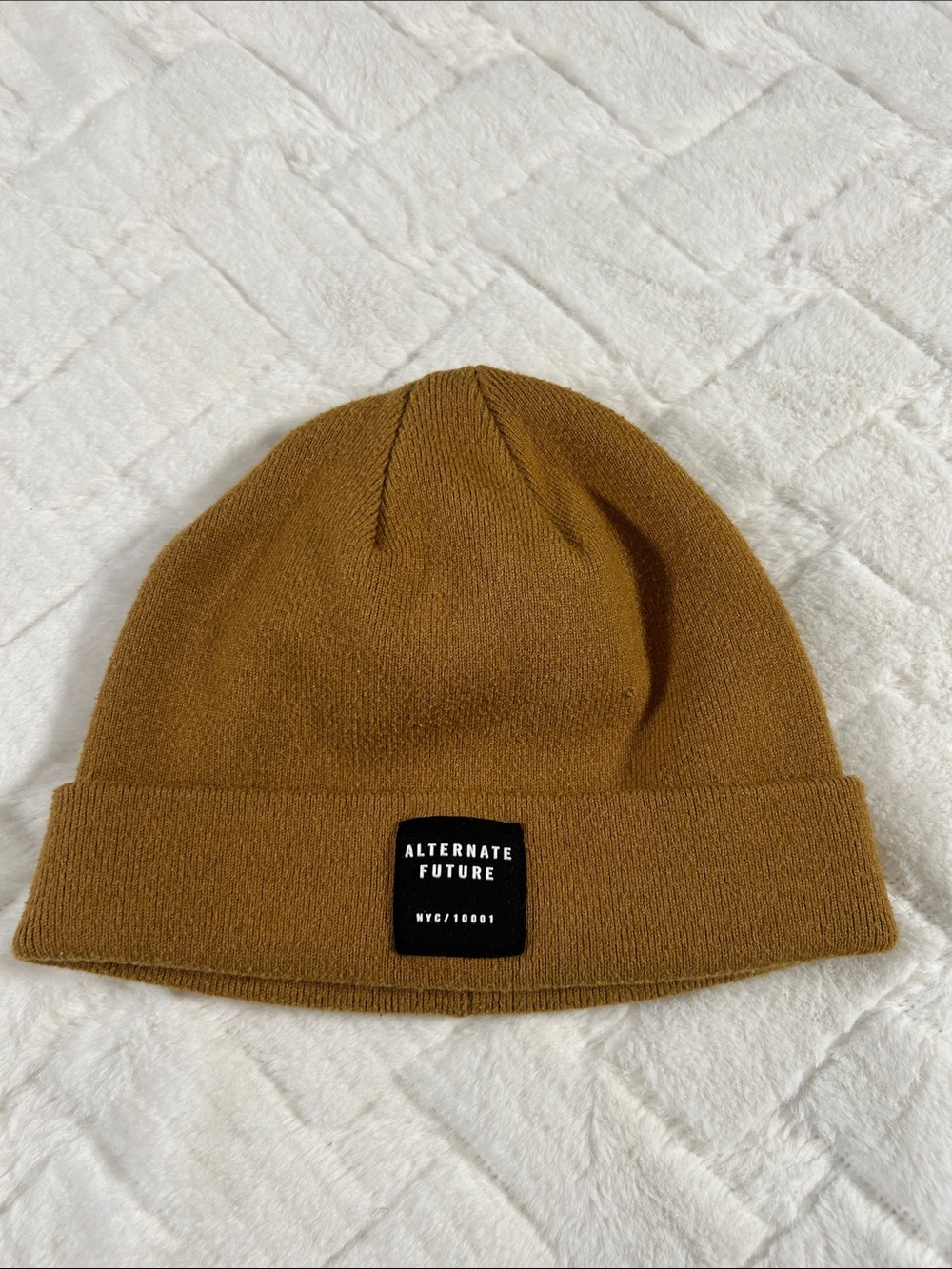 H&M Mustard Brown Rib-Knit Men’s or Women’s Beanie